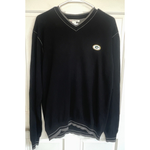 Cutter & Buck Other - Green Bay Packers Men's Cotton Sweater Sz L Cutter Buck NFL Long Sleeve Football